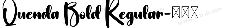 Quenda Bold Regular字体转换